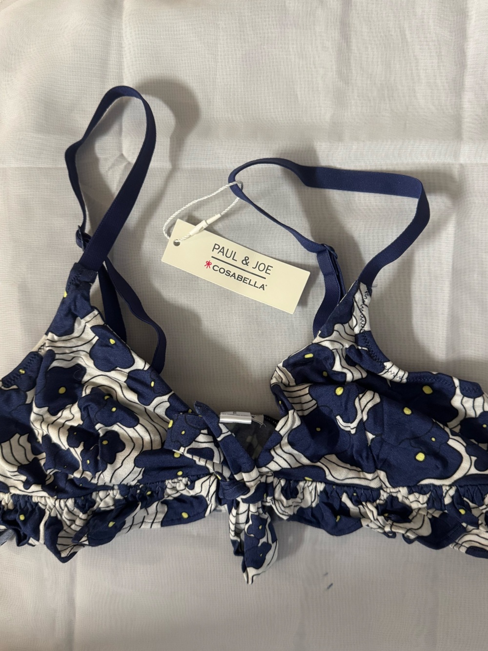 Cosabella Paul & Joe Collab Flirty tie front Bra/Bralette - NWT - Size S - Italy